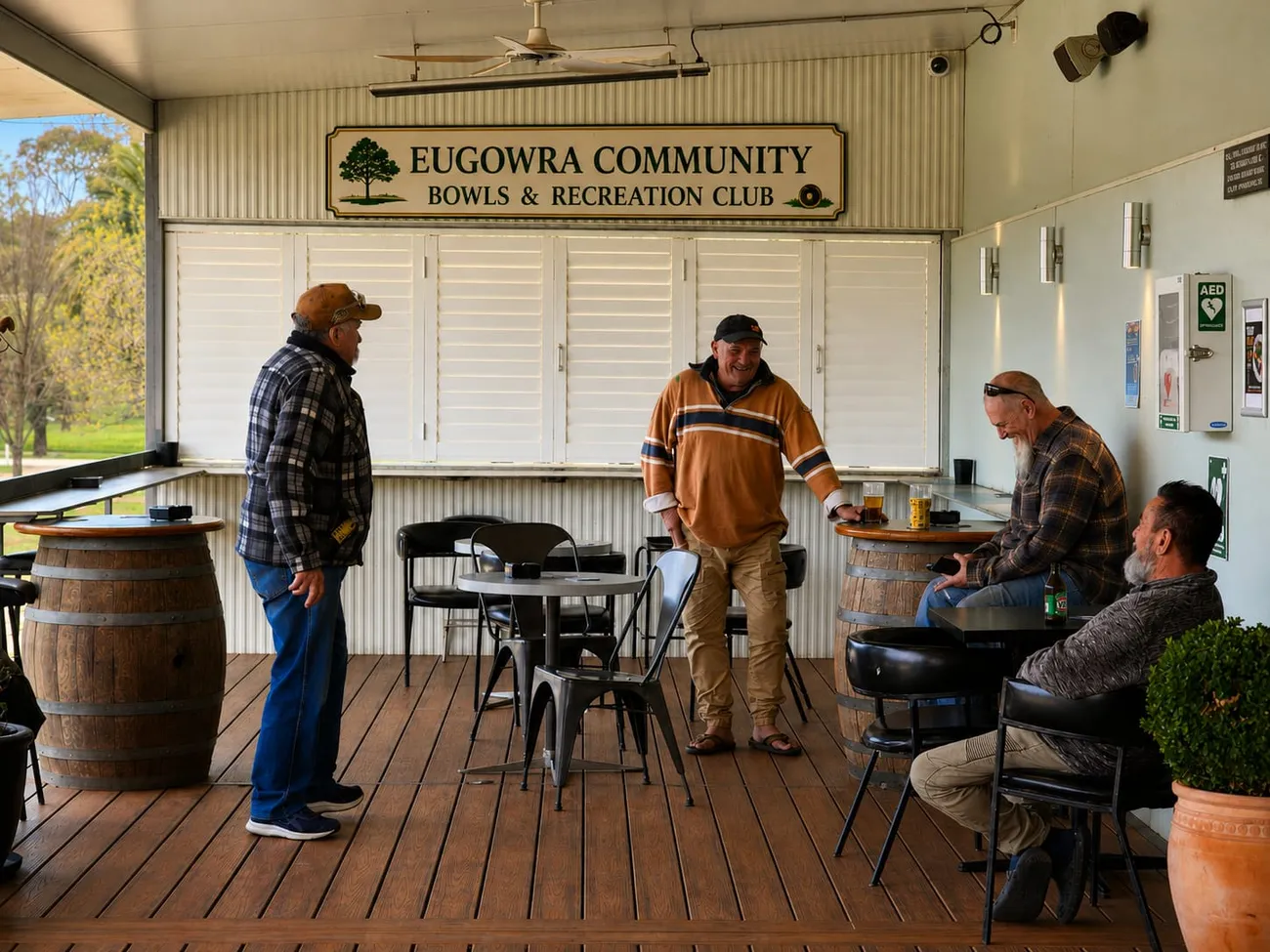 Inside Eugowra Bowling and Recreation Club, home of Flagstick Bistro Eugowra