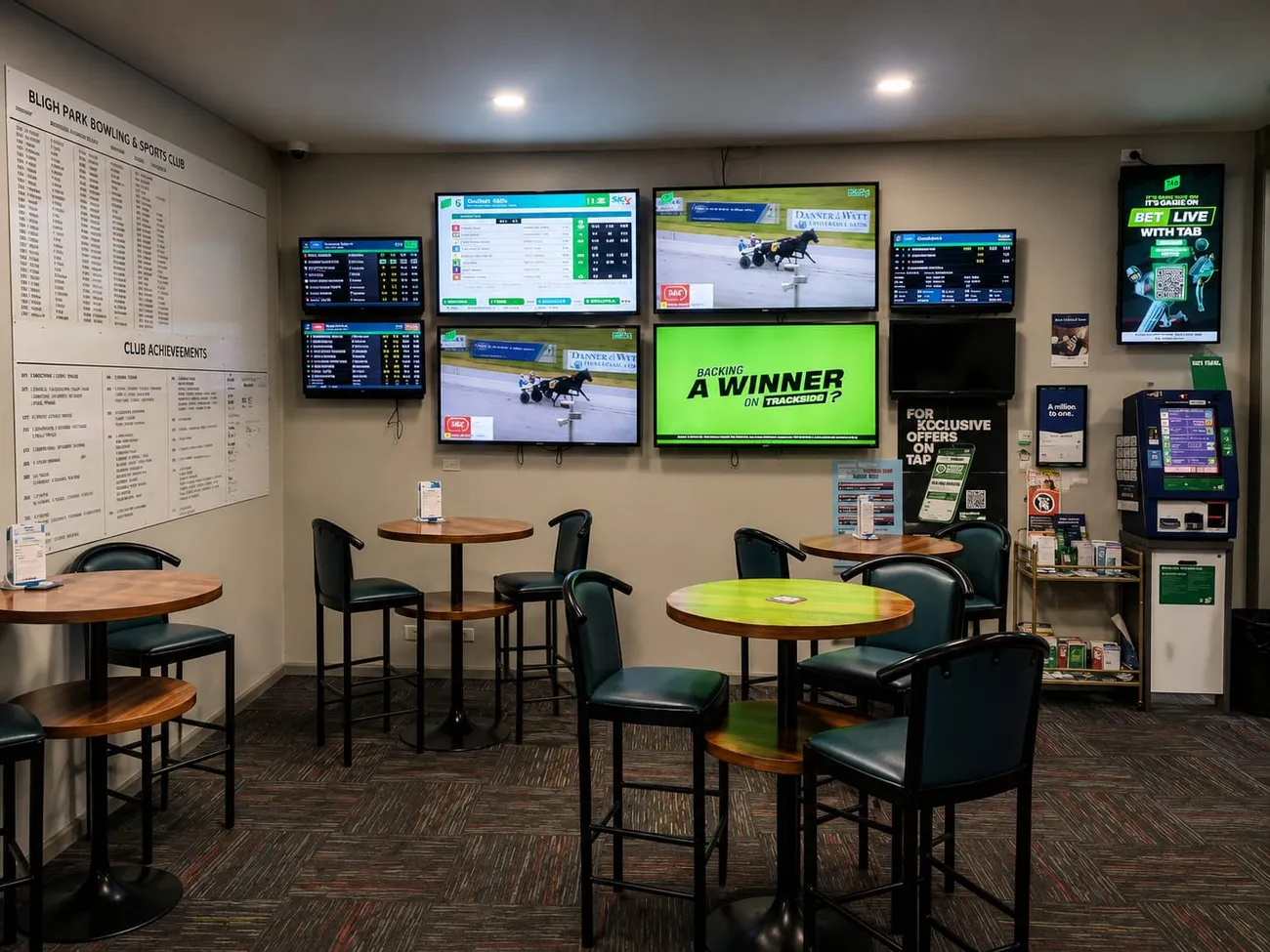 Inside Eugowra Bowling and Recreation Club, home of Flagstick Bistro Eugowra